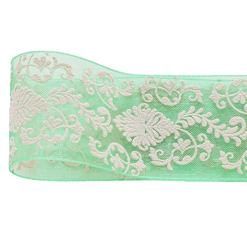 青山 リボン オーガンジーダマスク 0202 36×10 #10 1巻(ご注文単位1巻)【直送品】