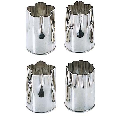 霜鳥製作所18-8野菜抜型4Pcsセット大NO.132 1個（ご注文単位1個）【直送品】