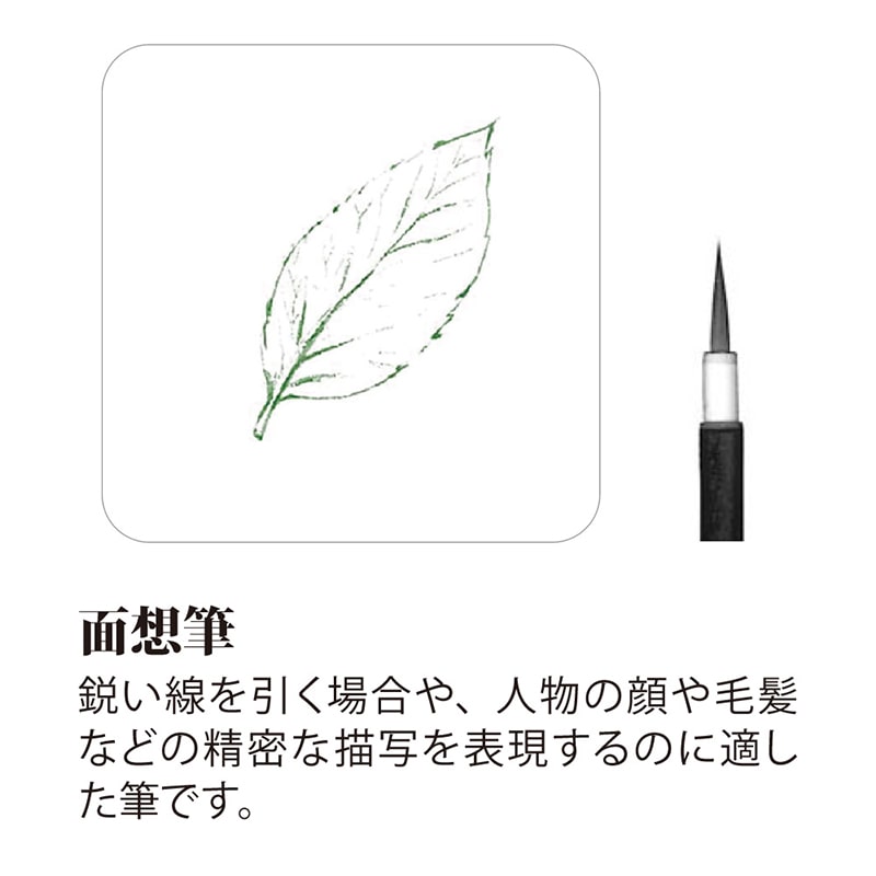 あかしや 細筆 絵手紙入門筆 3本組 PN/3VS 1組(ご注文単位5組)【直送品】