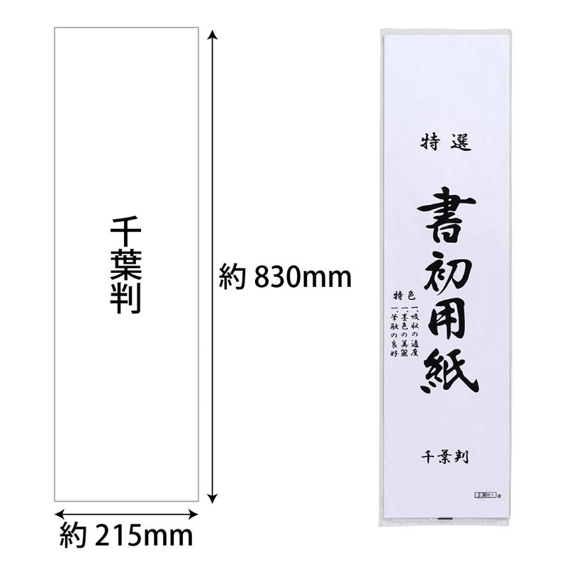 あかしや 書初め用紙 千葉判 20枚入り AO-40K-CB 1冊（ご注文単位5冊）【直送品】