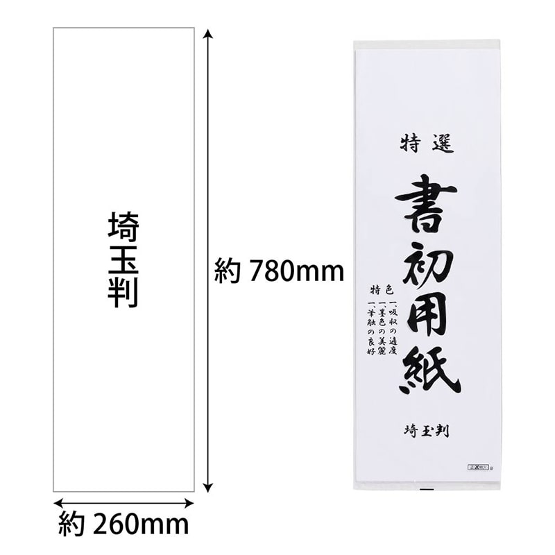 あかしや 書初め用紙 埼玉判 20枚入り AO-40K-ST 1冊(ご注文単位5冊)【直送品】