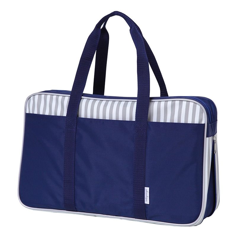 あかしや 書初めフルセット ストライプトート ネイビー AFK234-NV 1個（ご注文単位1個）【直送品】