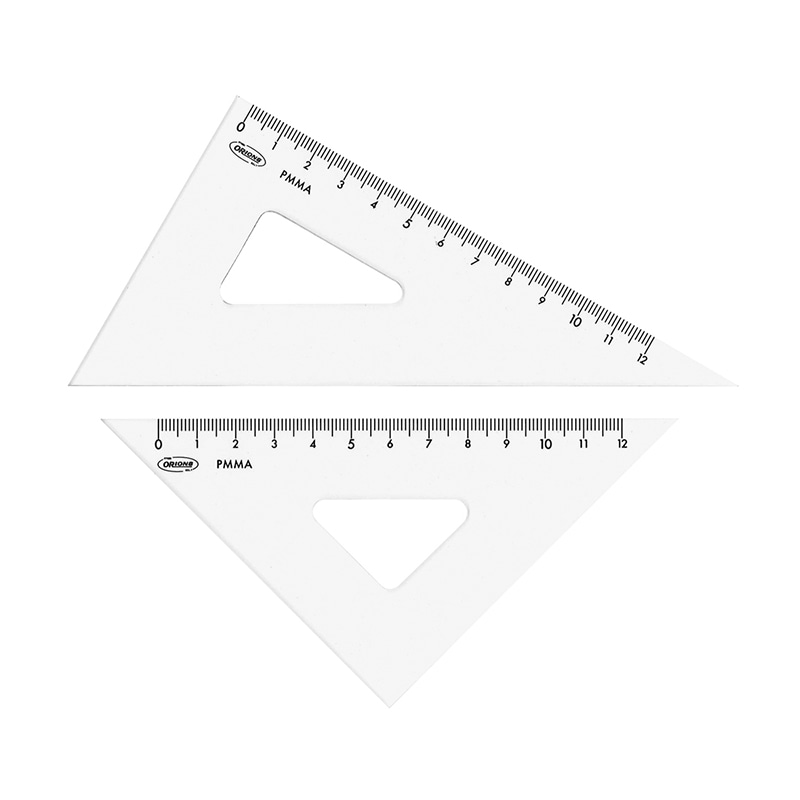 共栄プラスチック メタクリル三角定規 目盛付 15cm A-520 1個（ご注文単位1個）【直送品】