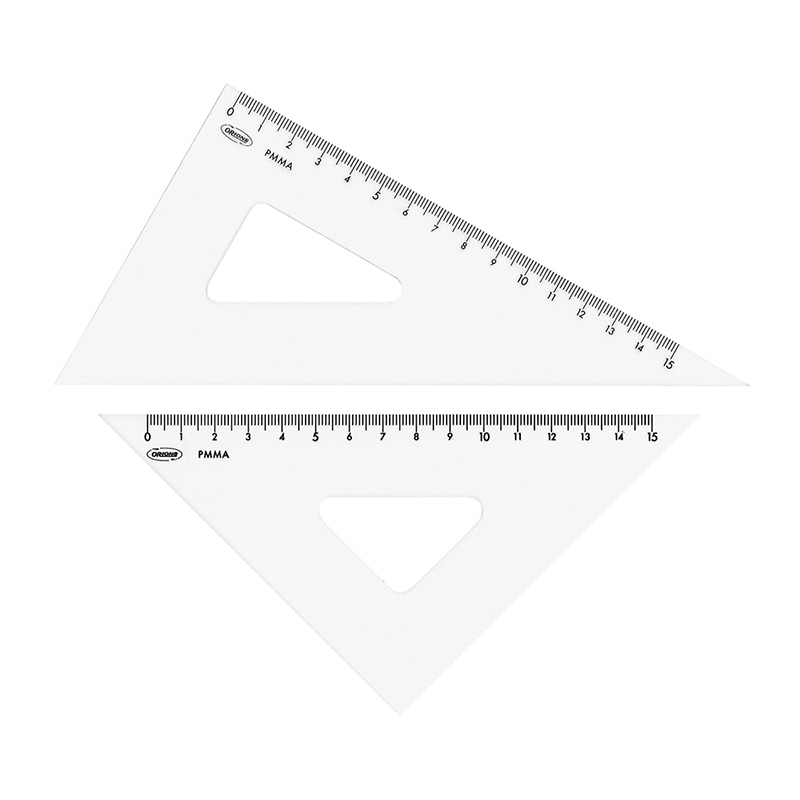 共栄プラスチック メタクリル三角定規 目盛付 18cm A-620 1個（ご注文単位1個）【直送品】