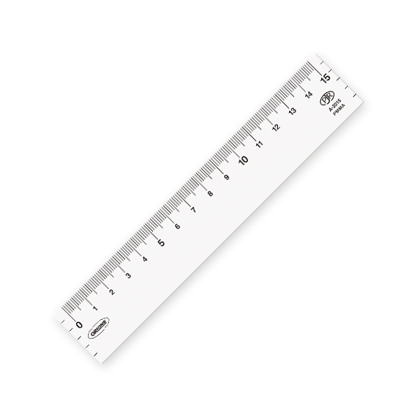 共栄プラスチック メタクリル直線定規 15cm A-2015 1本（ご注文単位1本）【直送品】