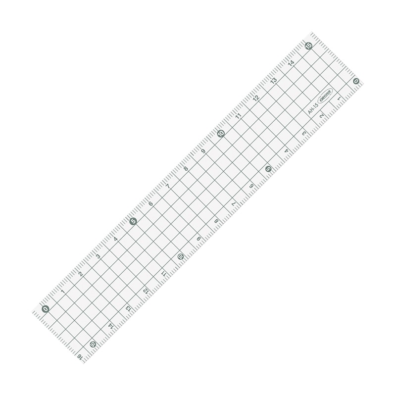 共栄プラスチック 方眼定規 15cm スモーク AH-15-SU 1個(ご注文単位1個)【直送品】
