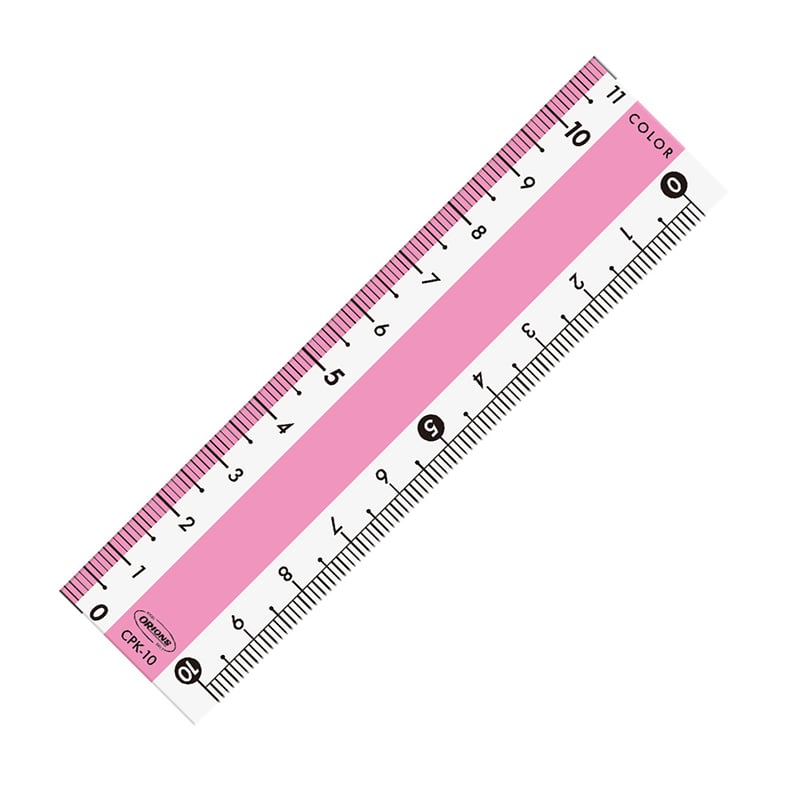 共栄プラスチック カラー直線定規 10cm ピンク CPK-10-P 1本（ご注文単位1本）【直送品】