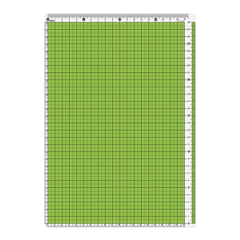 共栄プラスチック カラー方眼下敷 A4判 グリーン CPK-A4-G 1枚（ご注文単位5枚）【直送品】