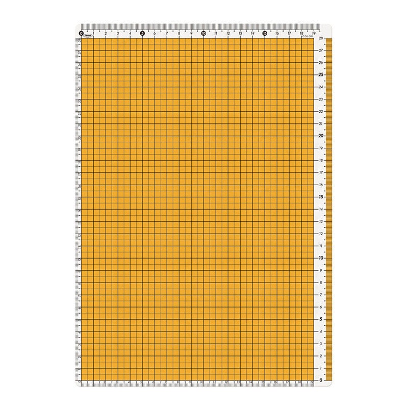 共栄プラスチック カラー方眼下敷 A4判 イエロー CPK-A4-Y 1枚（ご注文単位5枚）【直送品】