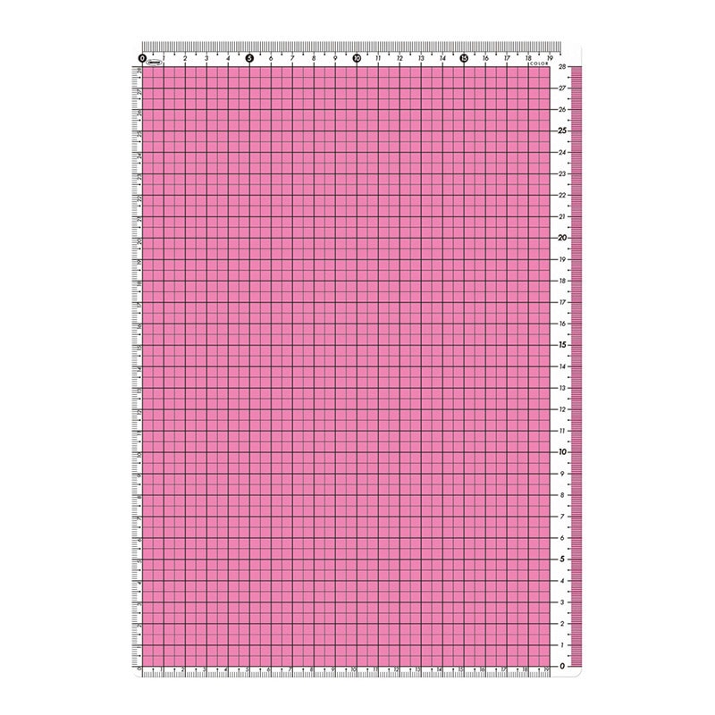 共栄プラスチック カラー方眼下敷 A4判 ピンク CPK-A4-P 1枚（ご注文単位5枚）【直送品】