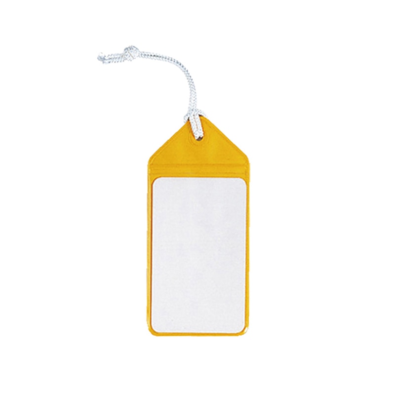 共栄プラスチック ネームタッグ 旅行名札 イエロー 5枚入 C-80-5-Y 1個（ご注文単位1個）【直送品】