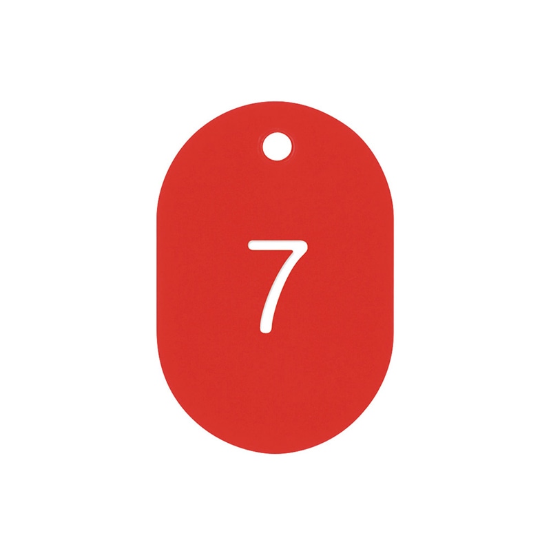 共栄プラスチック 番号札 小 1～50 レッド NO.9-1-R 1組（ご注文単位1組）【直送品】