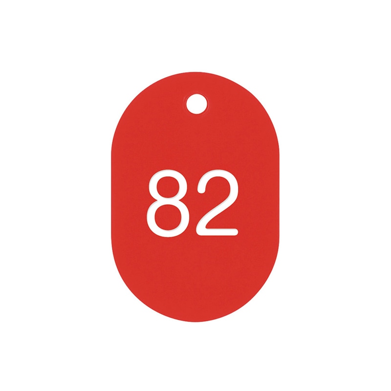 共栄プラスチック 番号札 小 51～10 レッド NO.9-51-R 1組（ご注文単位1組）【直送品】