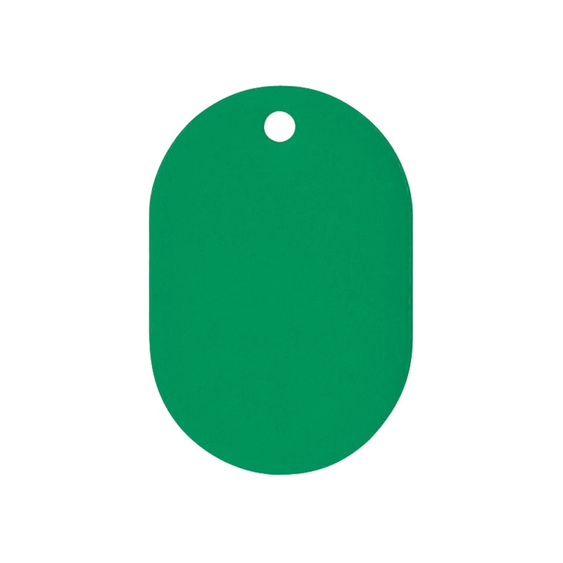 共栄プラスチック 番号札 小 無地番号なし グリーン 50枚入 NO.9C-G 1箱（ご注文単位1箱）【直送品】