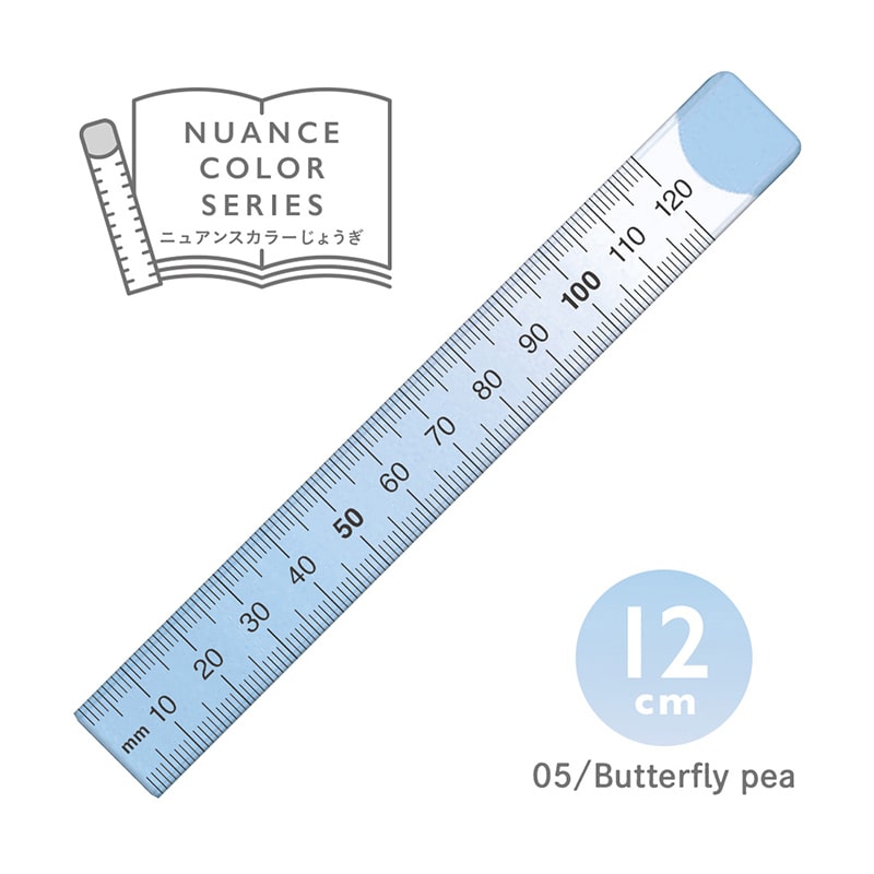 共栄プラスチック ニュアンスカラー定規 12cm カラー05 バタフライピー NJ-12-05 1本(ご注文単位5本)【直送品】