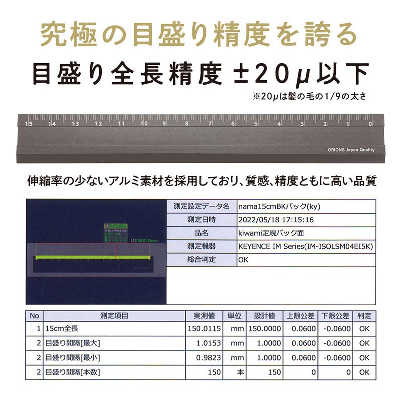 共栄プラスチック Kiwami LR左右利き手対応 アルミ定規 15cm シルバーグレー KLR-15-SGR 1本(ご注文単位1本)【直送品】