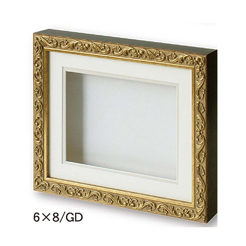 ジャパンアート ディスプレイフレーム　シャドーボックス 6×8　ゴールド 8201 1個（ご注文単位1個）【直送品】