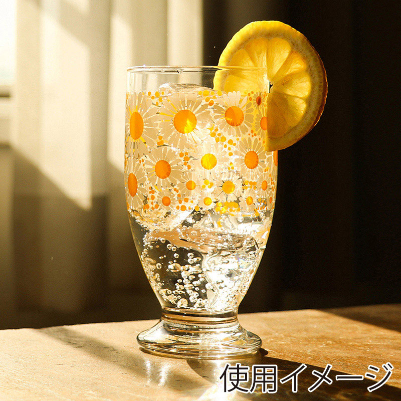 アデリア アデリアレトロ 台付きグラス 320 花ざかり 1860 1個（ご注文単位30個）【直送品】