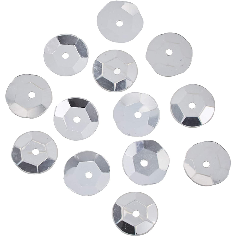 TOHO スパングル 亀甲 約8mm シルバー 約100枚入り No.500 1枚(ご注文単位1枚)【直送品】