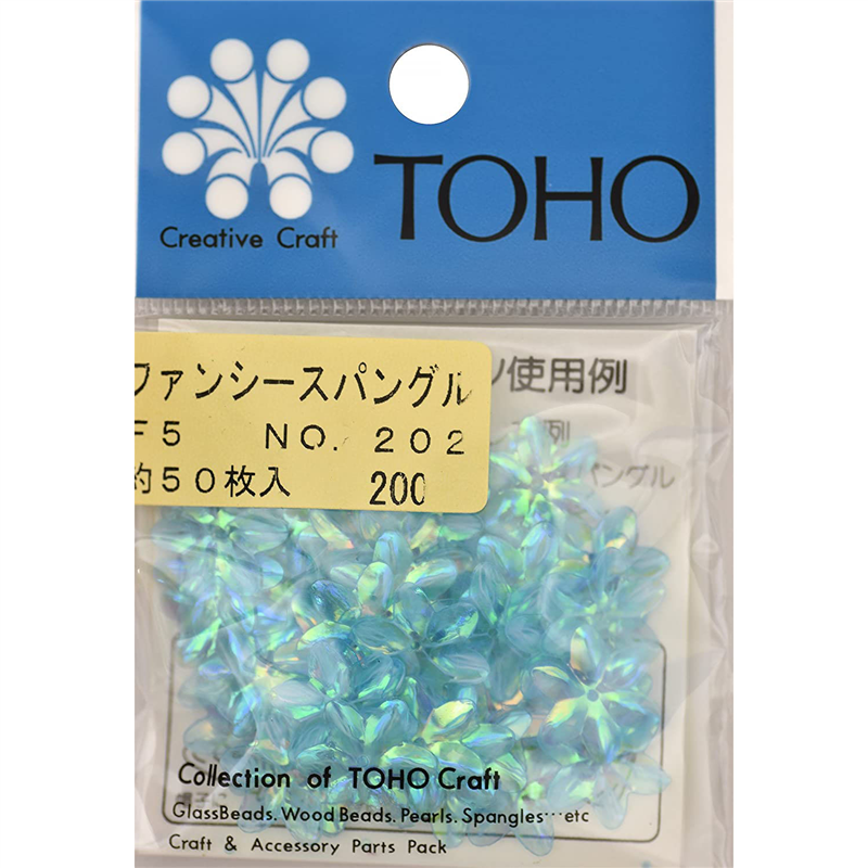 TOHO スパングル 花型 約14mm 約50枚入り No.F5-202 1枚（ご注文単位1枚）【直送品】