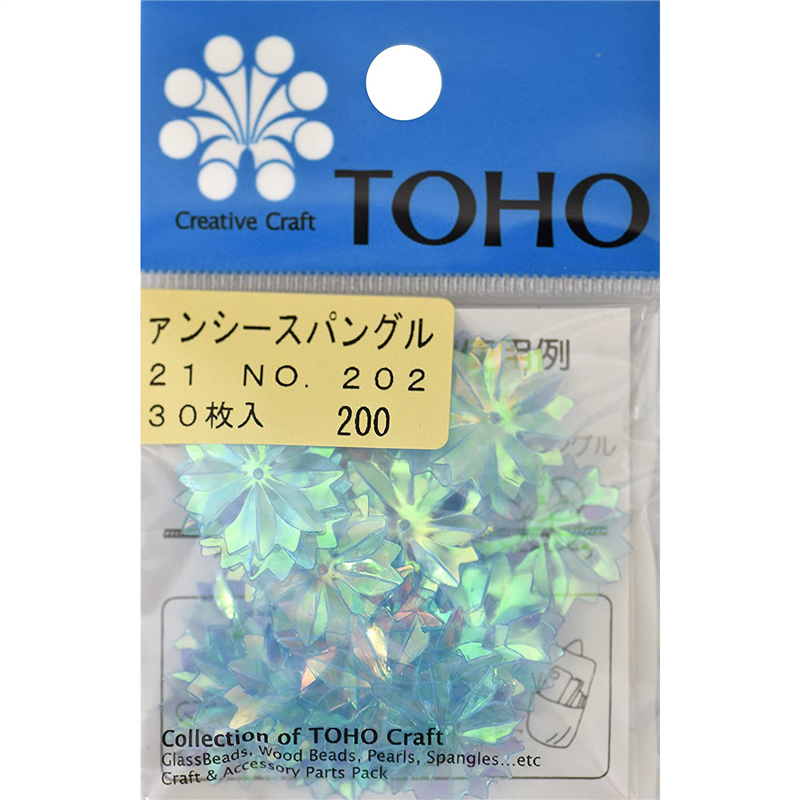 TOHO スパングル 花型 約18mm 約30枚入り No.F21-202 1枚（ご注文単位1枚）【直送品】