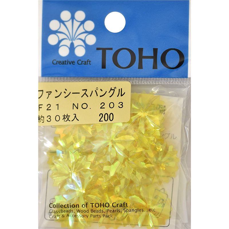 TOHO スパングル 花型 約18mm 約30枚入り No.F21-203 1枚（ご注文単位1枚）【直送品】