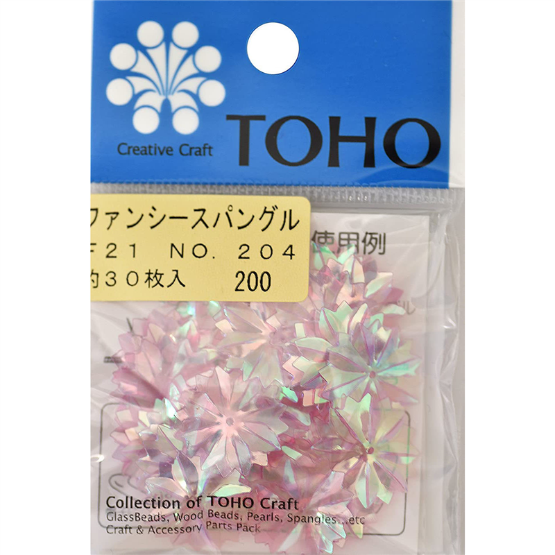 TOHO スパングル 花型 約18mm 約30枚入り No.F21-204 1枚（ご注文単位1枚）【直送品】