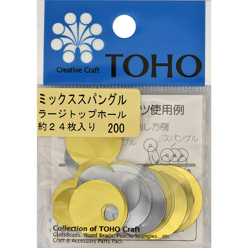 TOHO スパングル ラージトップホール ミックス 約24枚入り 1枚（ご注文単位1枚）【直送品】