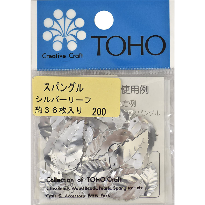 TOHO スパングル シルバーリーフ ミックス 約36枚入り 1枚（ご注文単位1枚）【直送品】