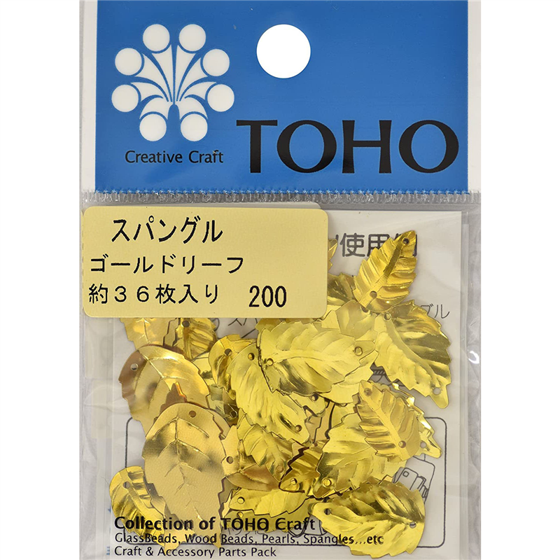 TOHO スパングル ゴールドリーフ ミックス 約36枚入り 1枚（ご注文単位1枚）【直送品】