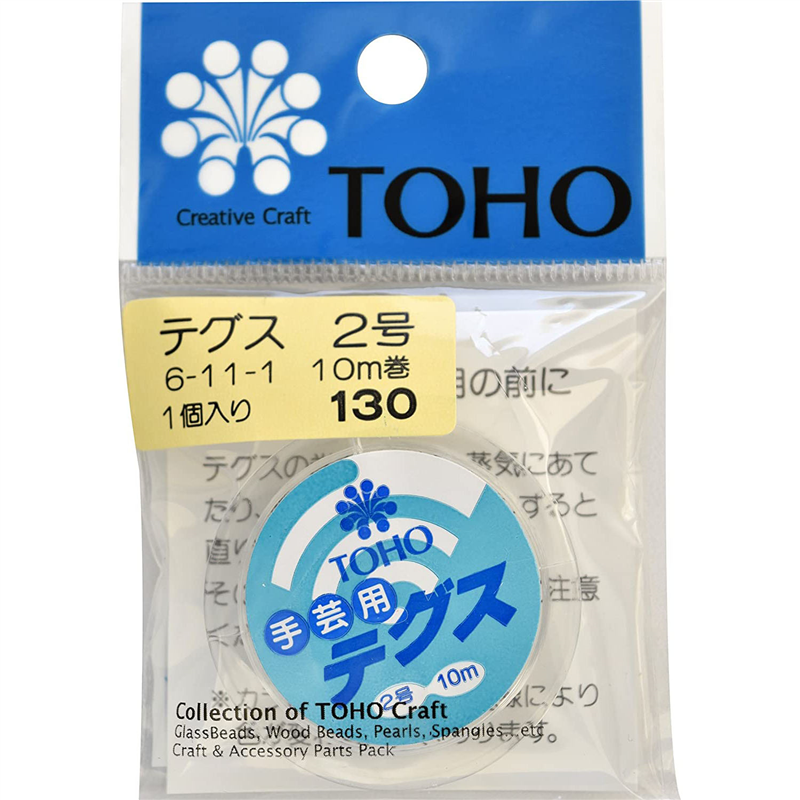 TOHO テグス 太さ約0.23mm×約10m巻 2号 スキ 6-11-1 1枚（ご注文単位1枚）【直送品】