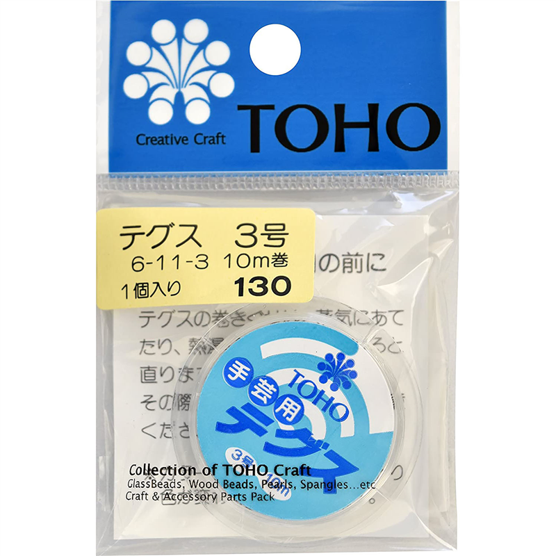 TOHO テグス 太さ約0.29mm×約10m巻 3号 スキ 6-11-3 1枚（ご注文単位1枚）【直送品】