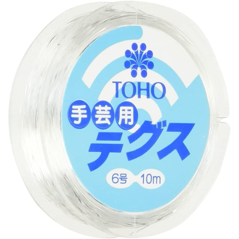 TOHO テグス 太さ約0.4mm×約10m巻 6号 スキ 6-11-6 1枚（ご注文単位1枚）【直送品】