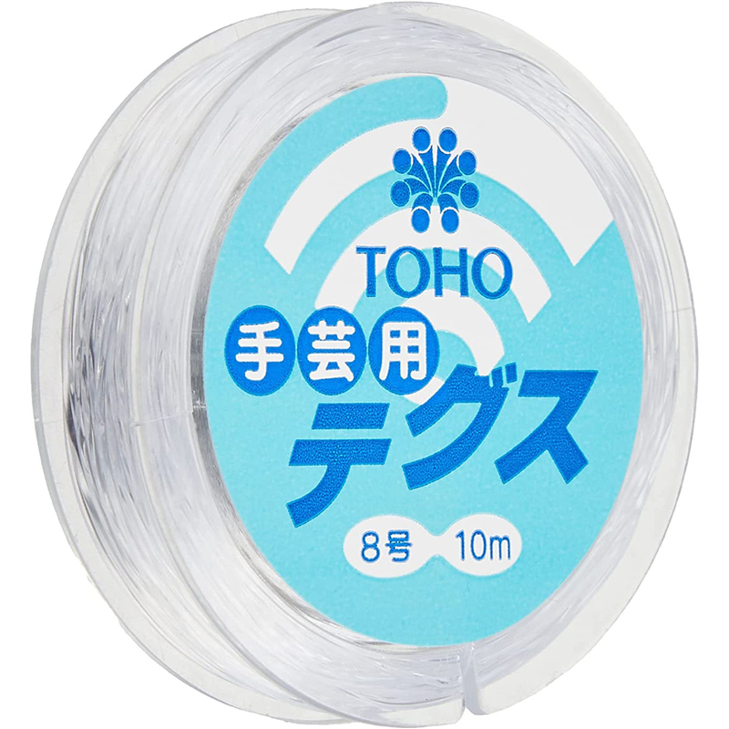 TOHO テグス 太さ約0.47mm×約10m巻 8号 スキ 6-11-8 1枚（ご注文単位1枚）【直送品】