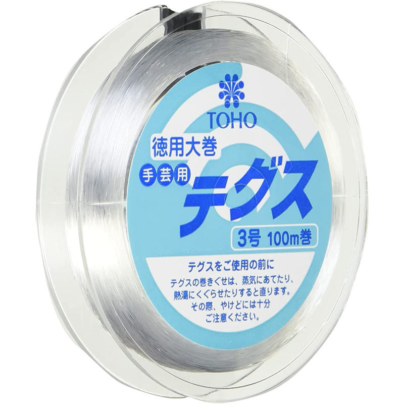 TOHO テグス 太さ約0.29mm×約100m巻 3号 スキ 6-100-3 1枚（ご注文単位1枚）【直送品】