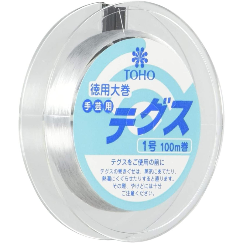 TOHO テグス 太さ約0.17mm×約100m巻 1号 スキ 6-100-1 1枚（ご注文単位1枚）【直送品】