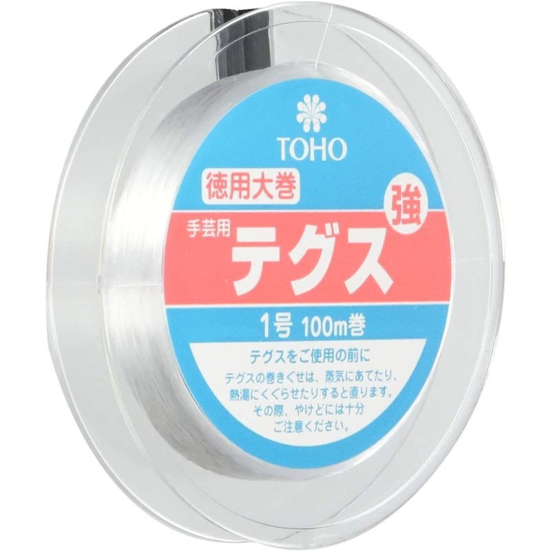 TOHO テグス 太さ約0.17mm×約100m巻 強 1号 スキ 6-100-11 1枚（ご注文単位1枚）【直送品】