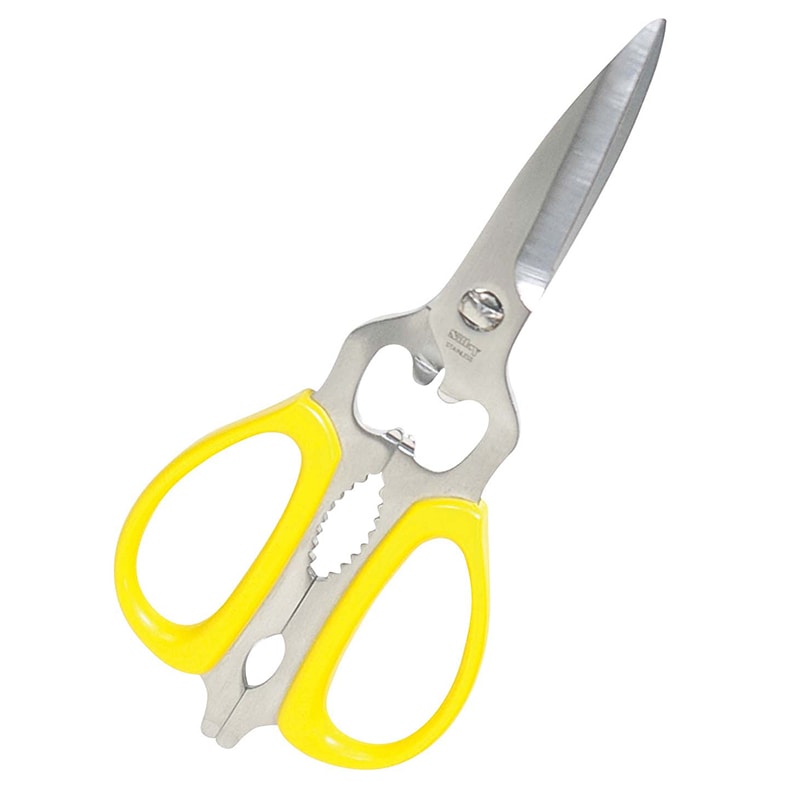 丸章工業 シルキー　料理バサミ　NKS-215DT　イエロー   1個（ご注文単位1個）【直送品】