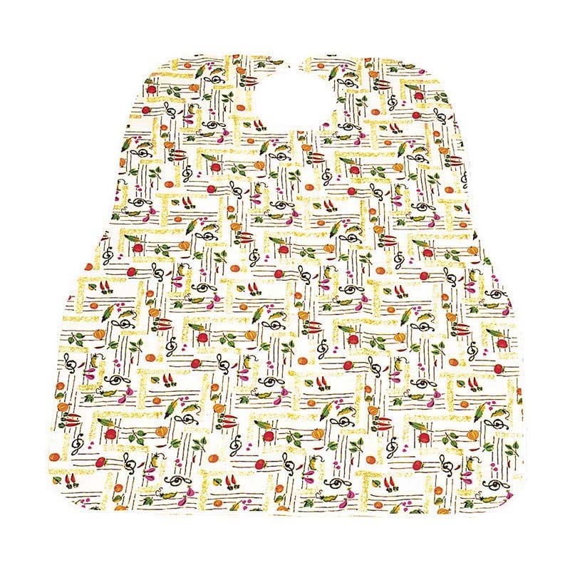 食事用エプロン　フルーツ柄 400-01　イエロー  1個（ご注文単位1個）【直送品】