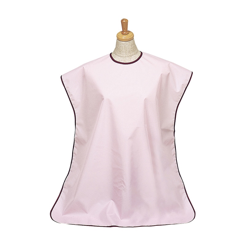 食事用エプロン　無地 400-F　ピンク  1個（ご注文単位1個）【直送品】