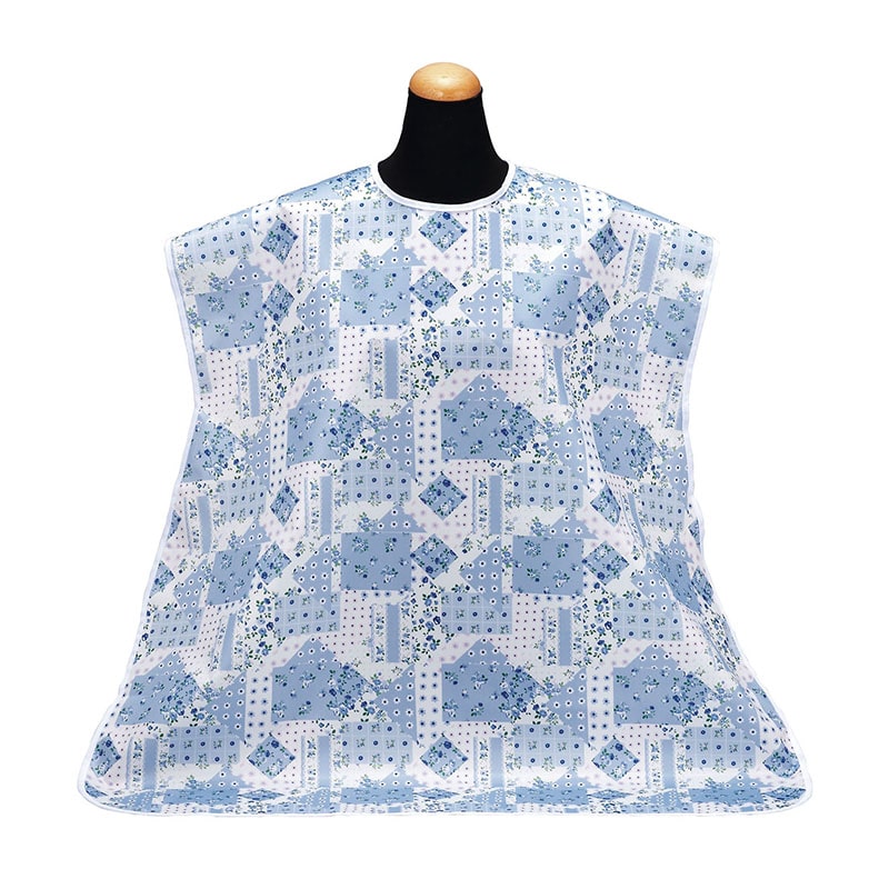 食事用エプロン　2500　小花サックス   1個（ご注文単位1個）【直送品】