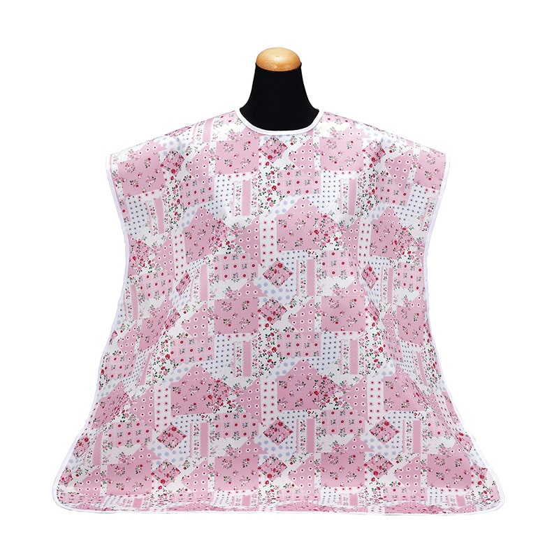 食事用エプロン　2500　小花ピンク   1個（ご注文単位1個）【直送品】