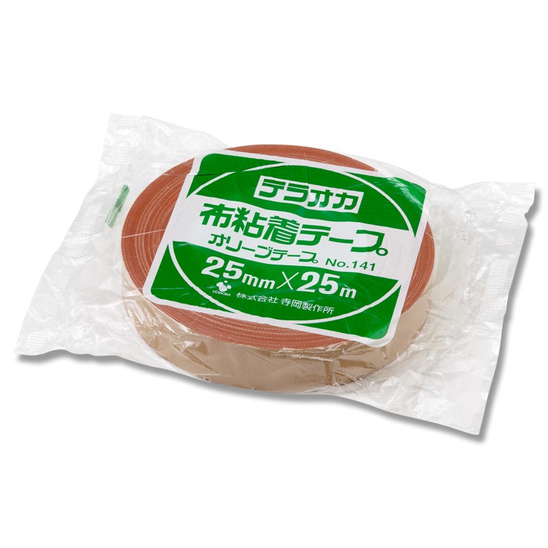 >寺岡製作所 オリーブテープ No.141 25mm×25m 1巻
