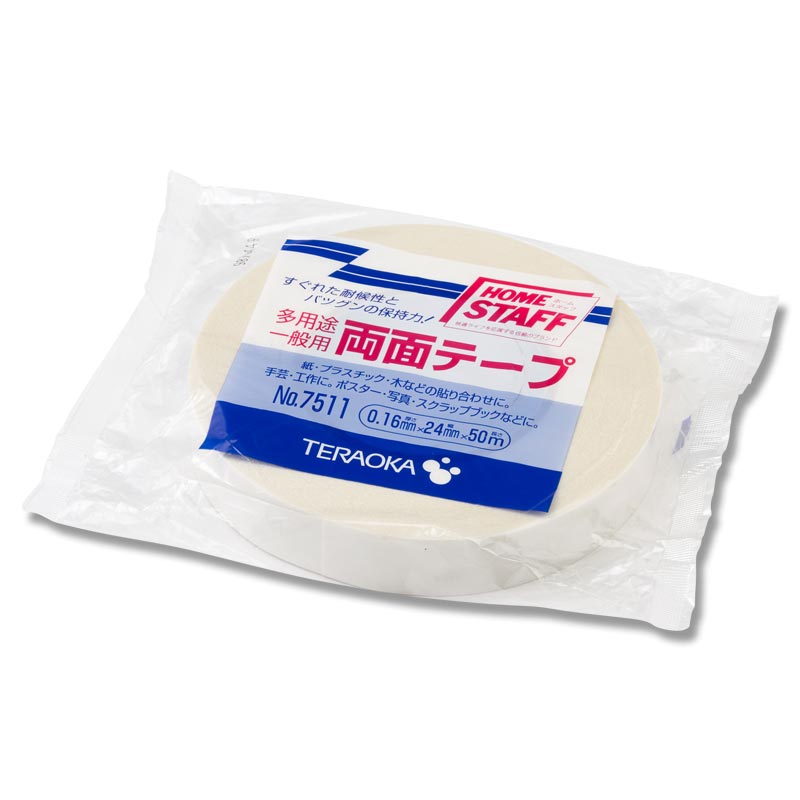 寺岡製作所 紙両面テープ 7511 24mm×50m 1巻