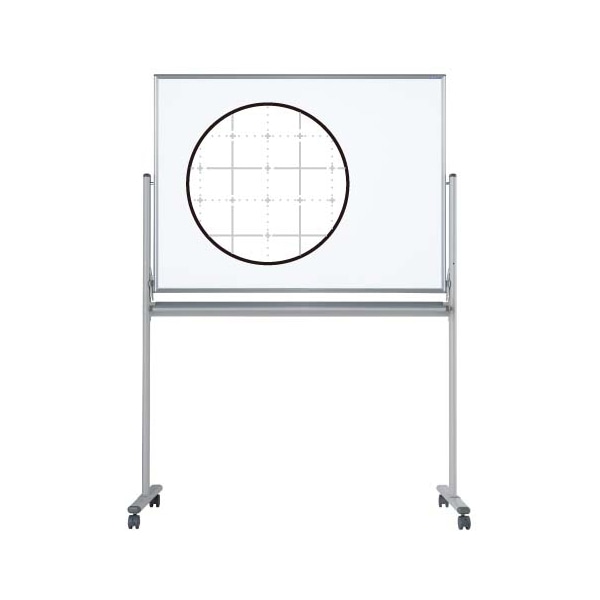 馬印 マジ　ホーロー製ホワイトボード　両面脚付 スタンダード　暗線入／無地 MH34TDXN 1台（ご注文単位1台）【直送品】
