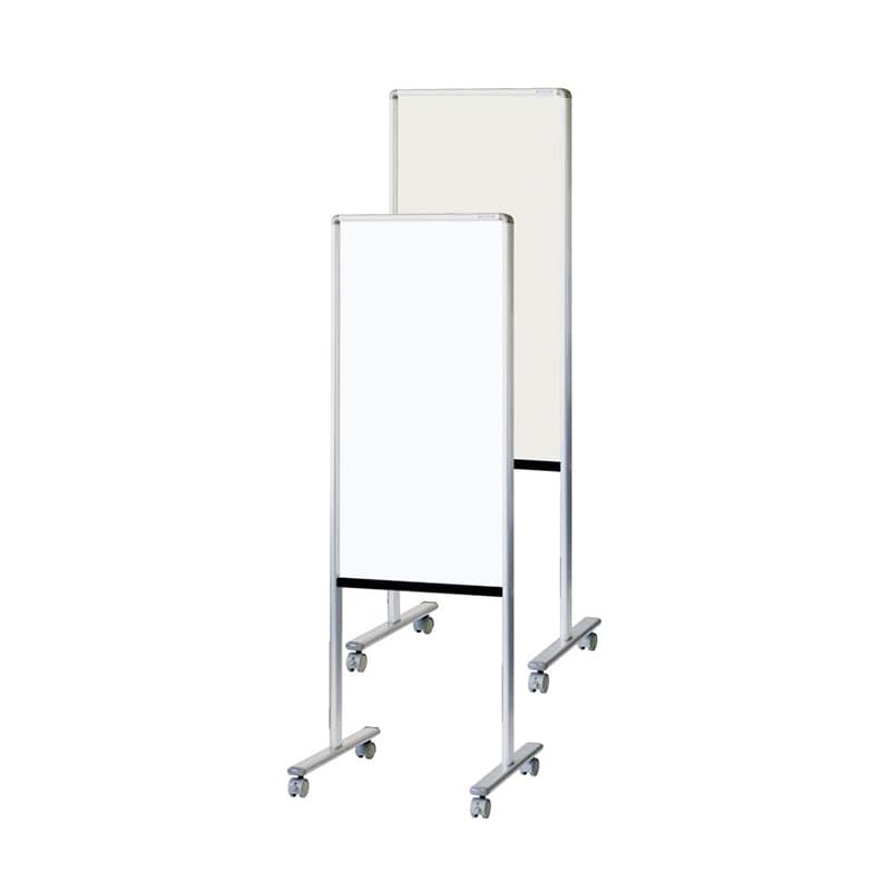 馬印 UD案内板　ホーローホワイトボード／掲示板 キャスター付 Y8HK450C 1台（ご注文単位1台）【直送品】