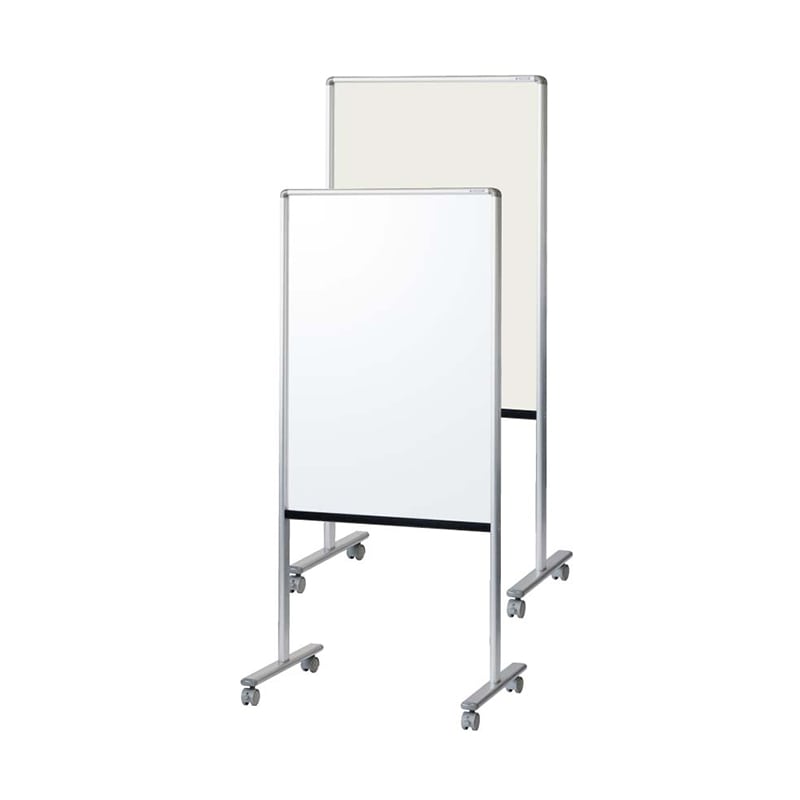 馬印 UD案内板　ホーローホワイトボード／掲示板 キャスター付 Y8HK600C 1台（ご注文単位1台）【直送品】