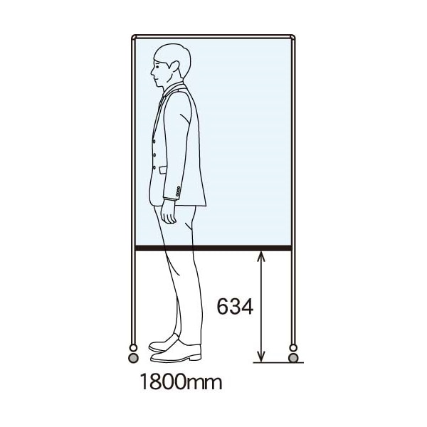 馬印 透明ボード カラー枠 ブラック UDTP34N-K 1台(ご注文単位1台)【直送品】