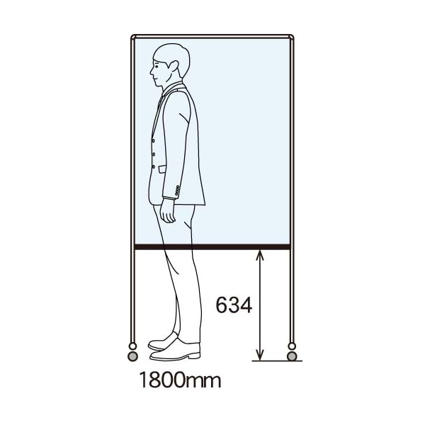 馬印 透明ボード カラー枠 レッド UDTP34N-R 1台(ご注文単位1台)【直送品】