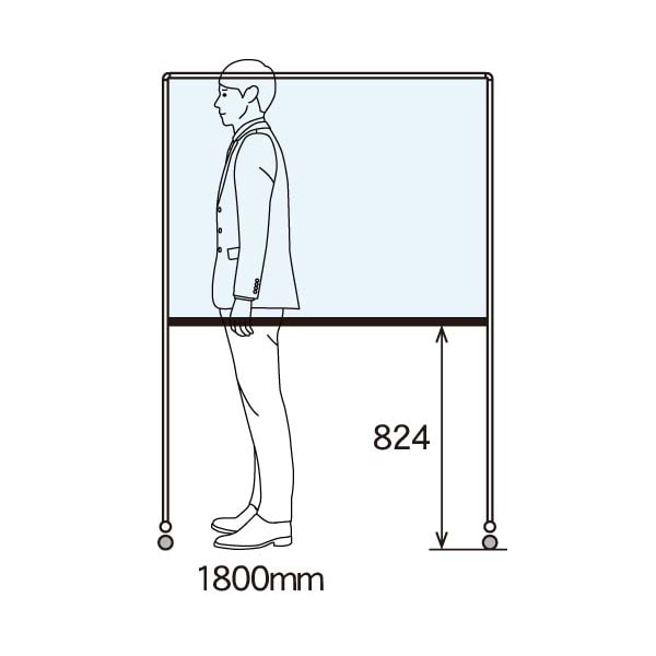 馬印 透明ボード シンプル ヨコ型 34サイズ UDTP34YNZ 1台(ご注文単位1台)【直送品】